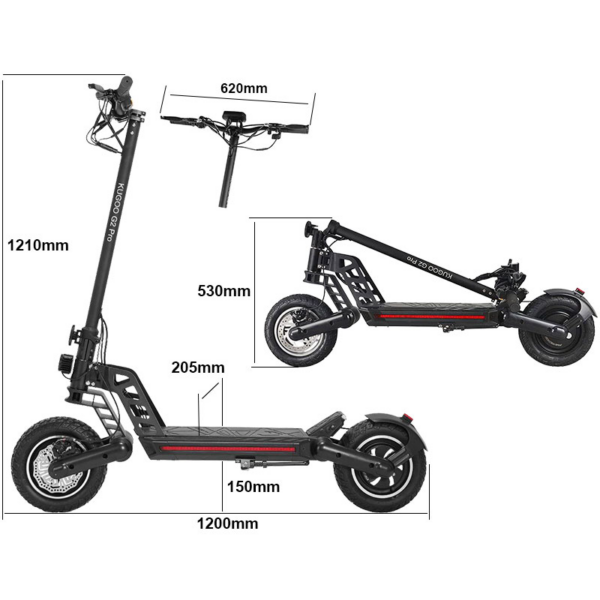 Patinete electrico con luces led