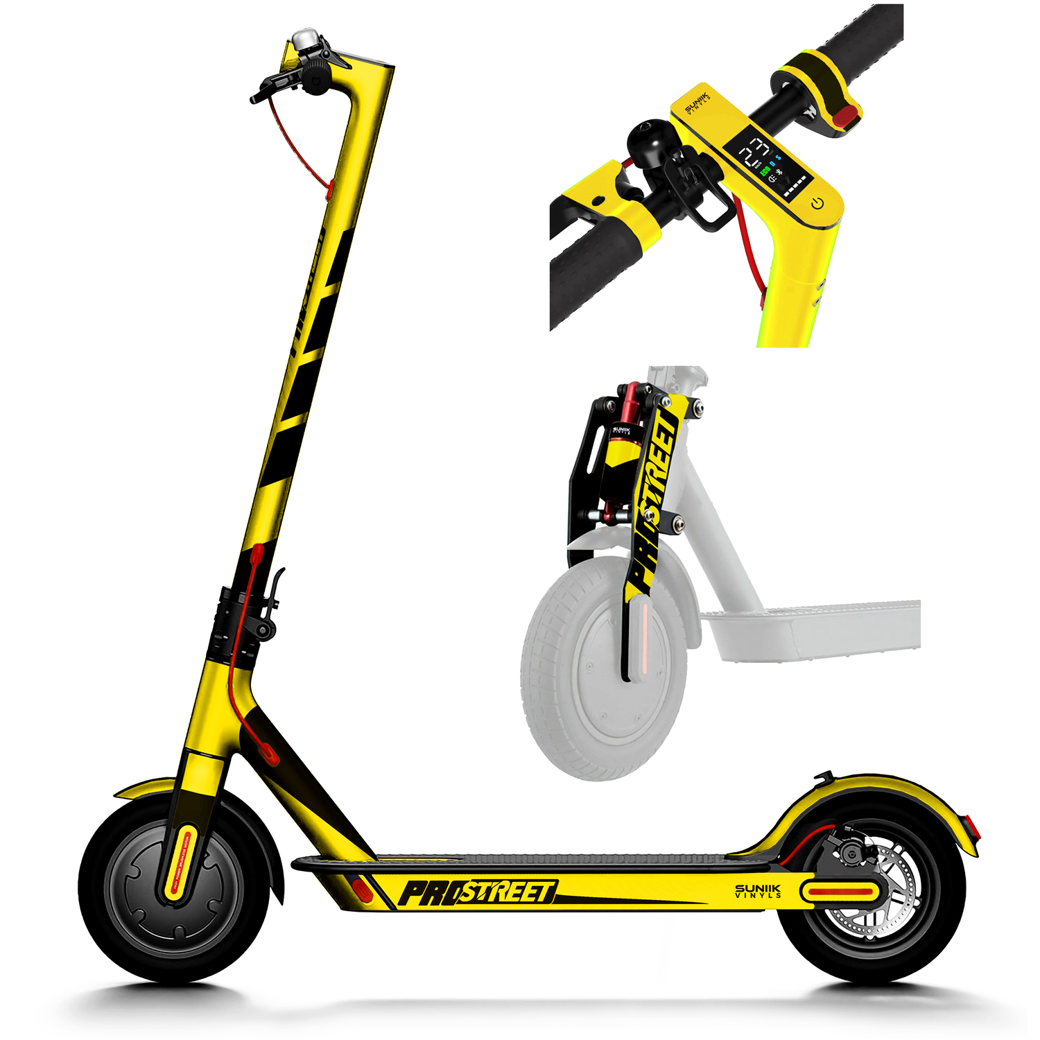 Vinilo para Xiaomi PROSTREET (amarillo) kit completo (26 pegatinas) -  Liontec