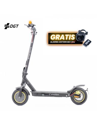 Patinete eléctrico smartgyro z-pro certificado - motor 600w - ruedas 10' -  25km/h /autonomía 40km - negro