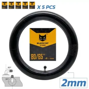 Camara premium 80/65-6 2.0mm Valvula Curva 90x90º - 5 unidades [Black cat]